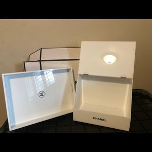 Chanel vanity tray and makeup box